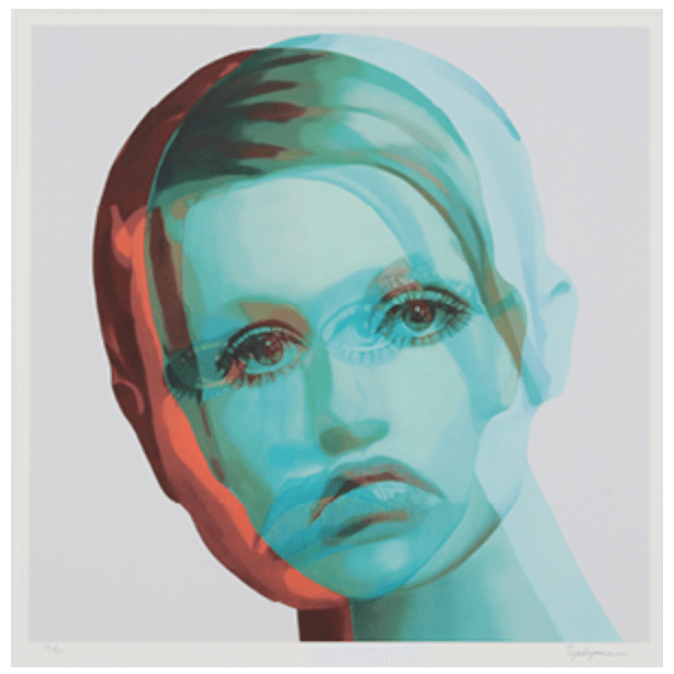 葉山禎治 Teiji Hayama】 版画/シルクスクリーン 「Double Twiggy