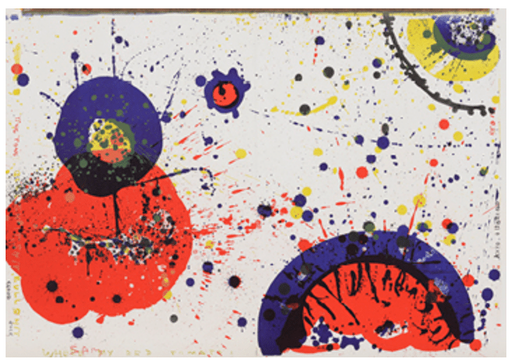 サム・フランシス】 版画/リトグラフ 「CLOUD ROCK・KAYO 4 YEARS OLD