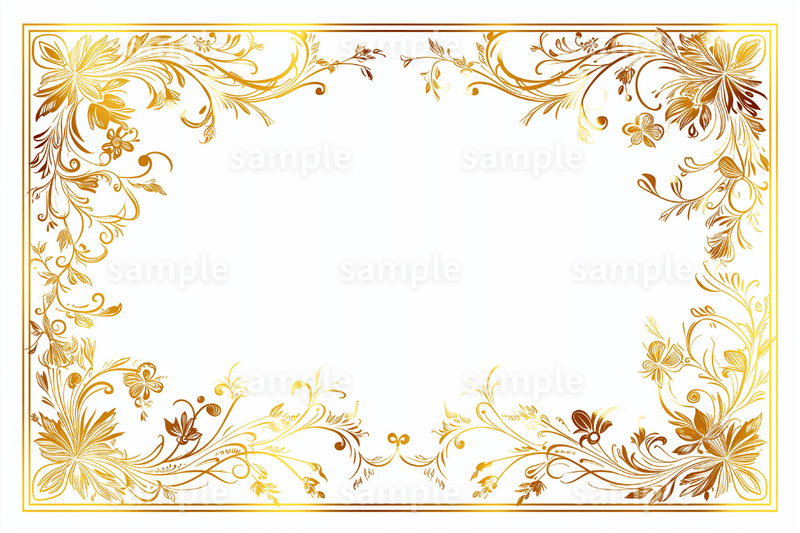 「シンプルな金フレーム」フリー素材3枚セット｜名刺デザイン・サムネイル・アイキャッチ・背景イメージ画像に｜FREE