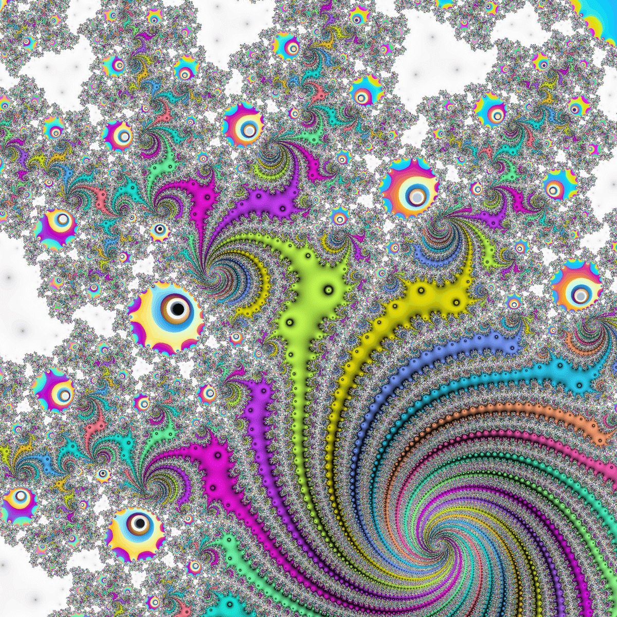 今週のフラクタル29 ((0.9+0.5i)(z+z／(3z^2-1))+c)｜108Hassium