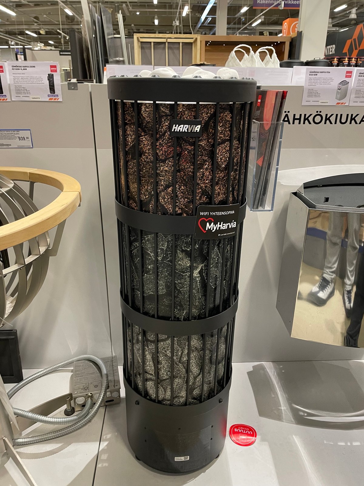 電気サウナストーブ ロウリュウ可能 HARVIA CILINDRO 破こ PC90XE 