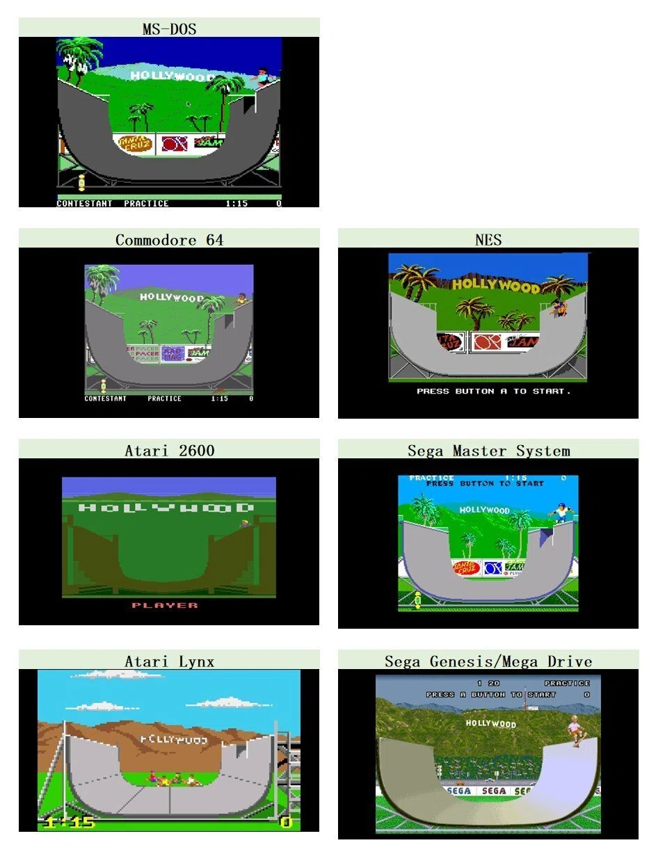 California Games』6種目のスポーツを7機種で、7本分楽しめるゲーム