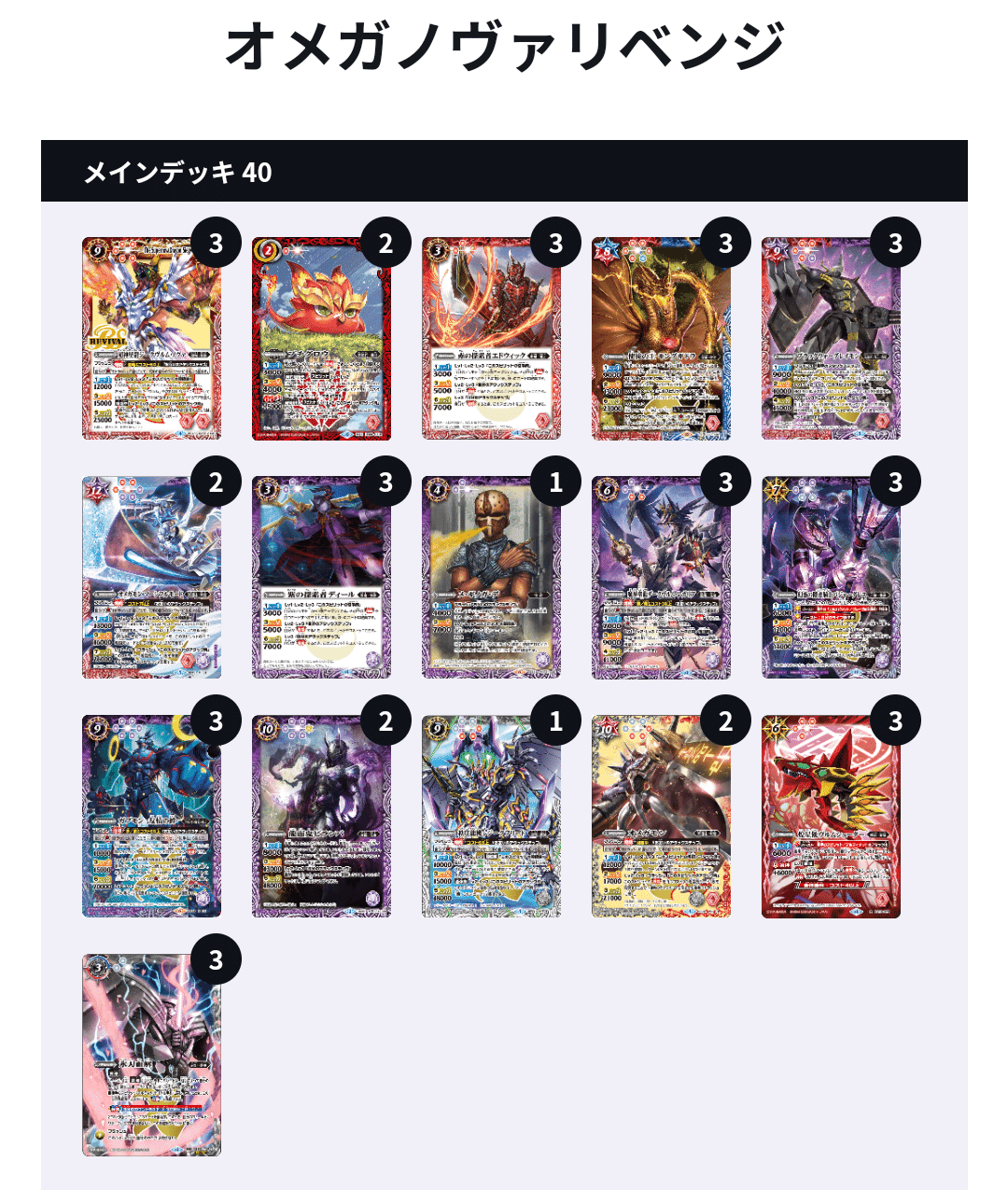 ノヴァオメガモンデッキ 40枚 BOR】オメガノヴァのリベンジ【ベスト8】｜UoneXV