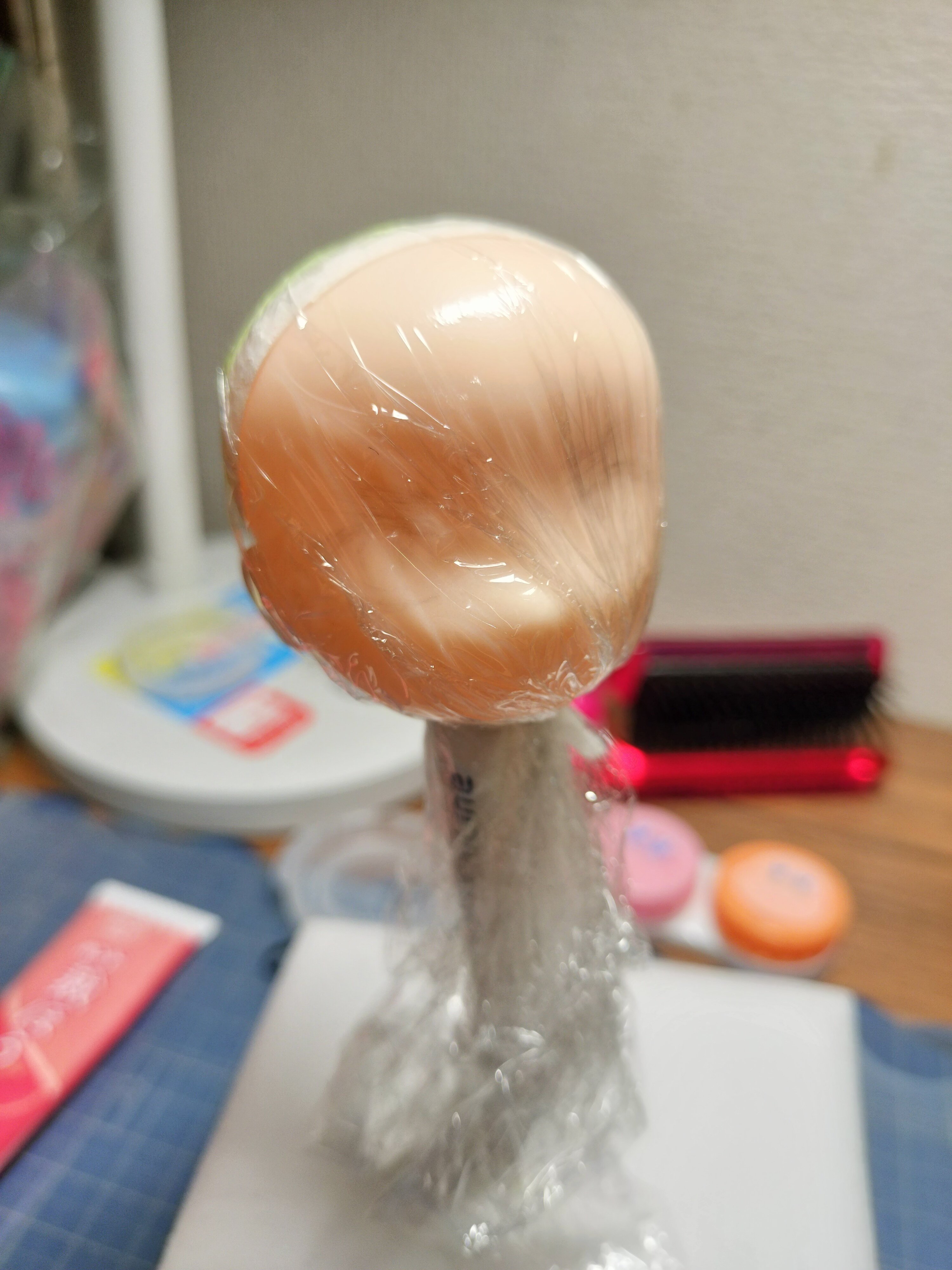 100均の材料でキャラドール作る（②ウィッグキャップ作り）｜米沢