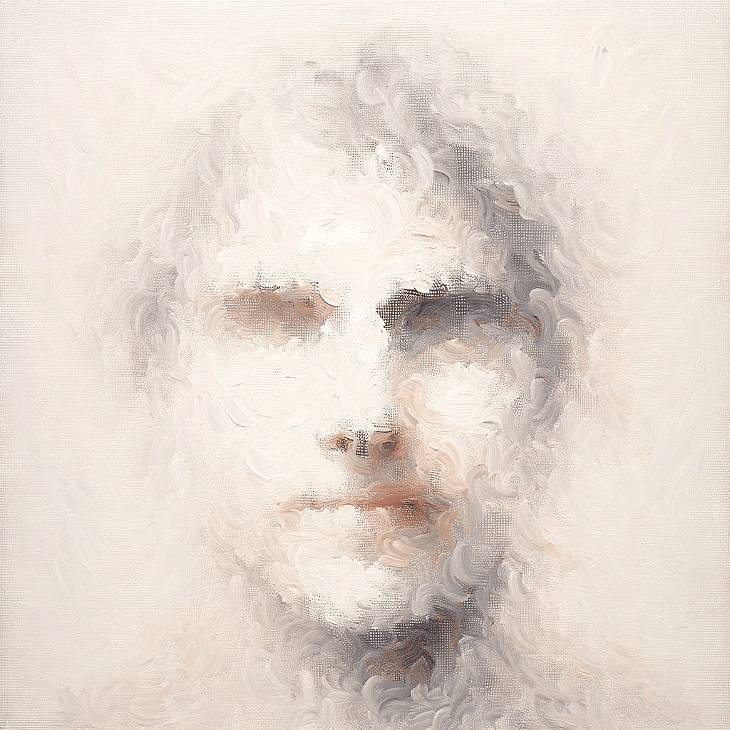 AIで、うっすらと見える人間の顔を描きました。｜gorojy
