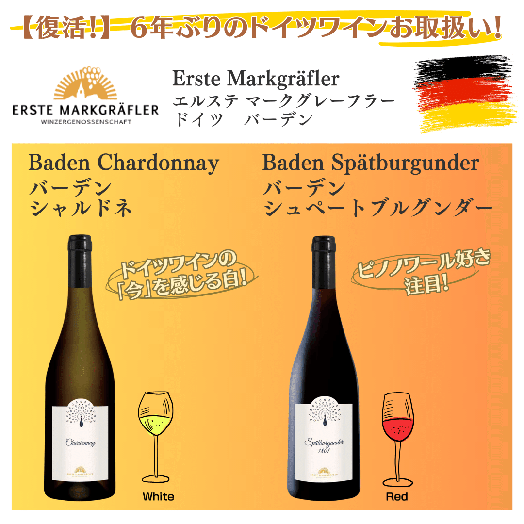 限定＆新入荷ワイン情報] Erste Markgräfler【ドイツ復活