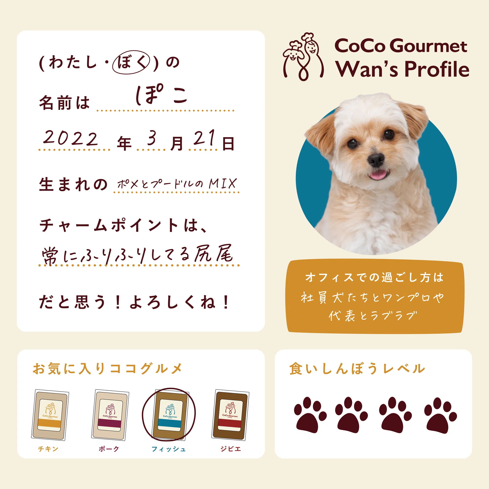 懐かしのプロフィール帳を社員犬で作ったらこうなりました｜愛犬愛猫の