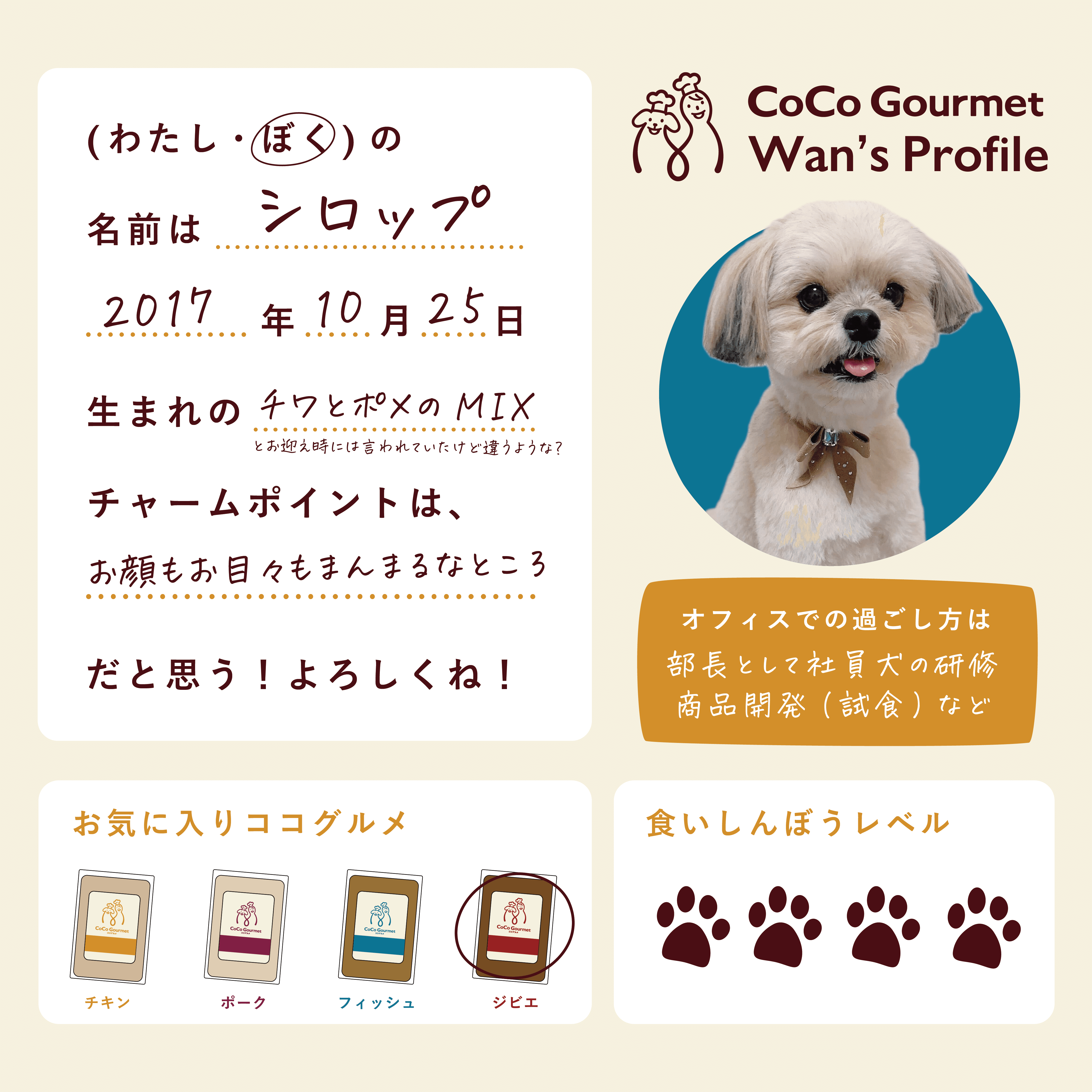 懐かしのプロフィール帳を社員犬で作ったらこうなりました｜フレッシュ