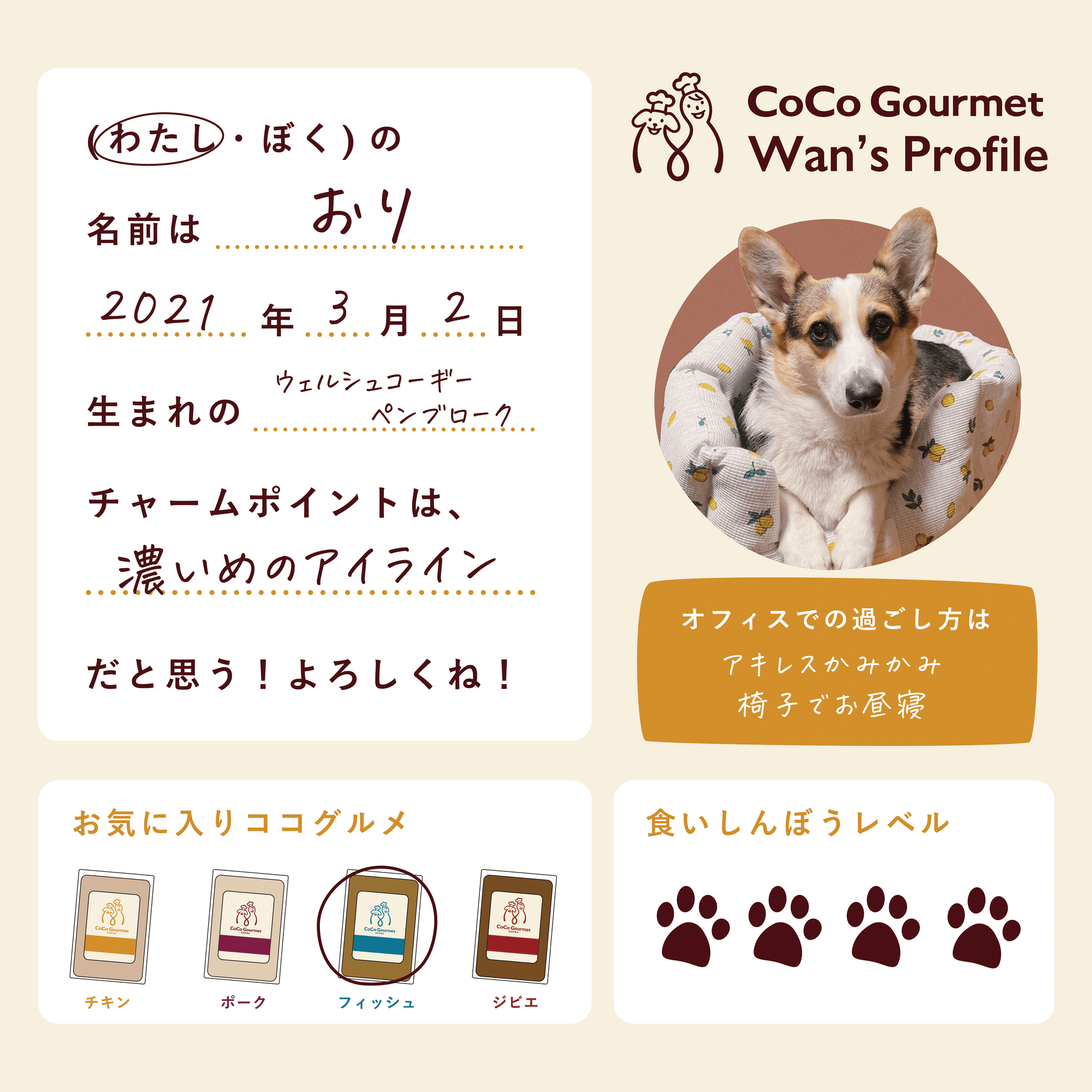 懐かしのプロフィール帳を社員犬で作ったらこうなりました｜愛犬愛猫の