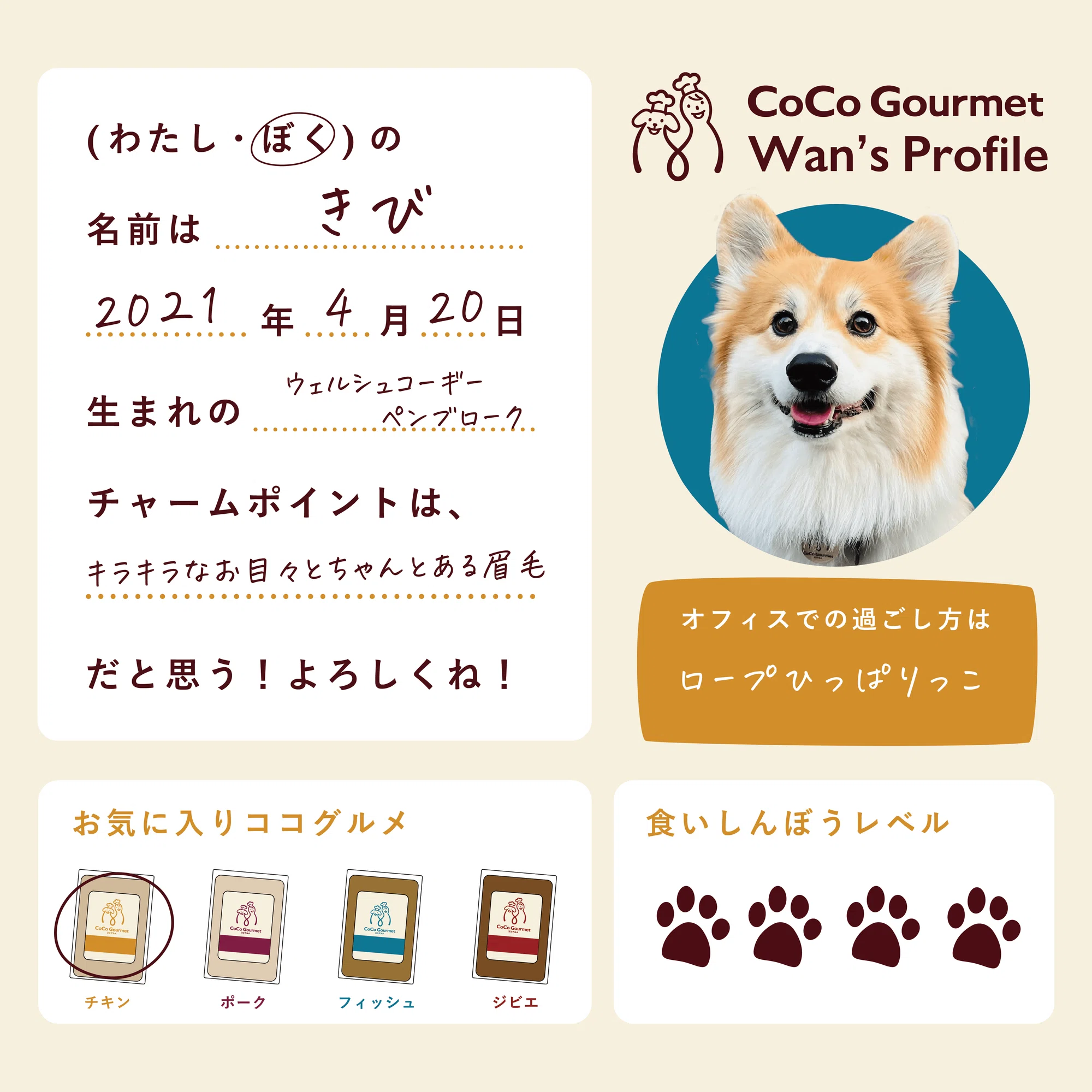 懐かしのプロフィール帳を社員犬で作ったらこうなりました｜愛犬愛猫の