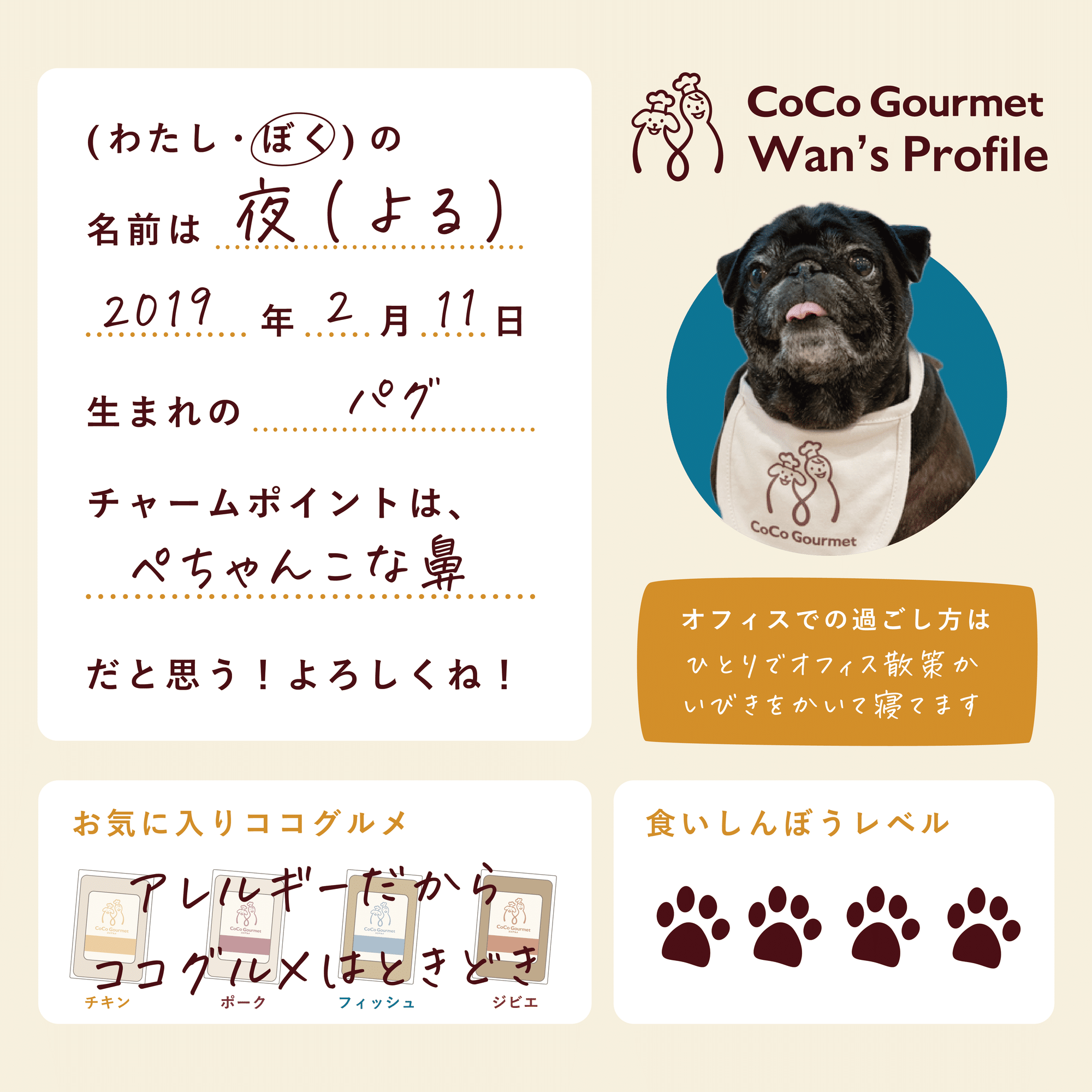 懐かしのプロフィール帳を社員犬で作ったらこうなりました｜愛犬愛猫の