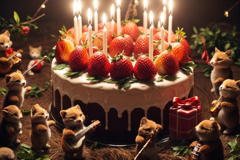誕生日ケーキ,フリー写真,AI画像生成,無料（フリー素材）01