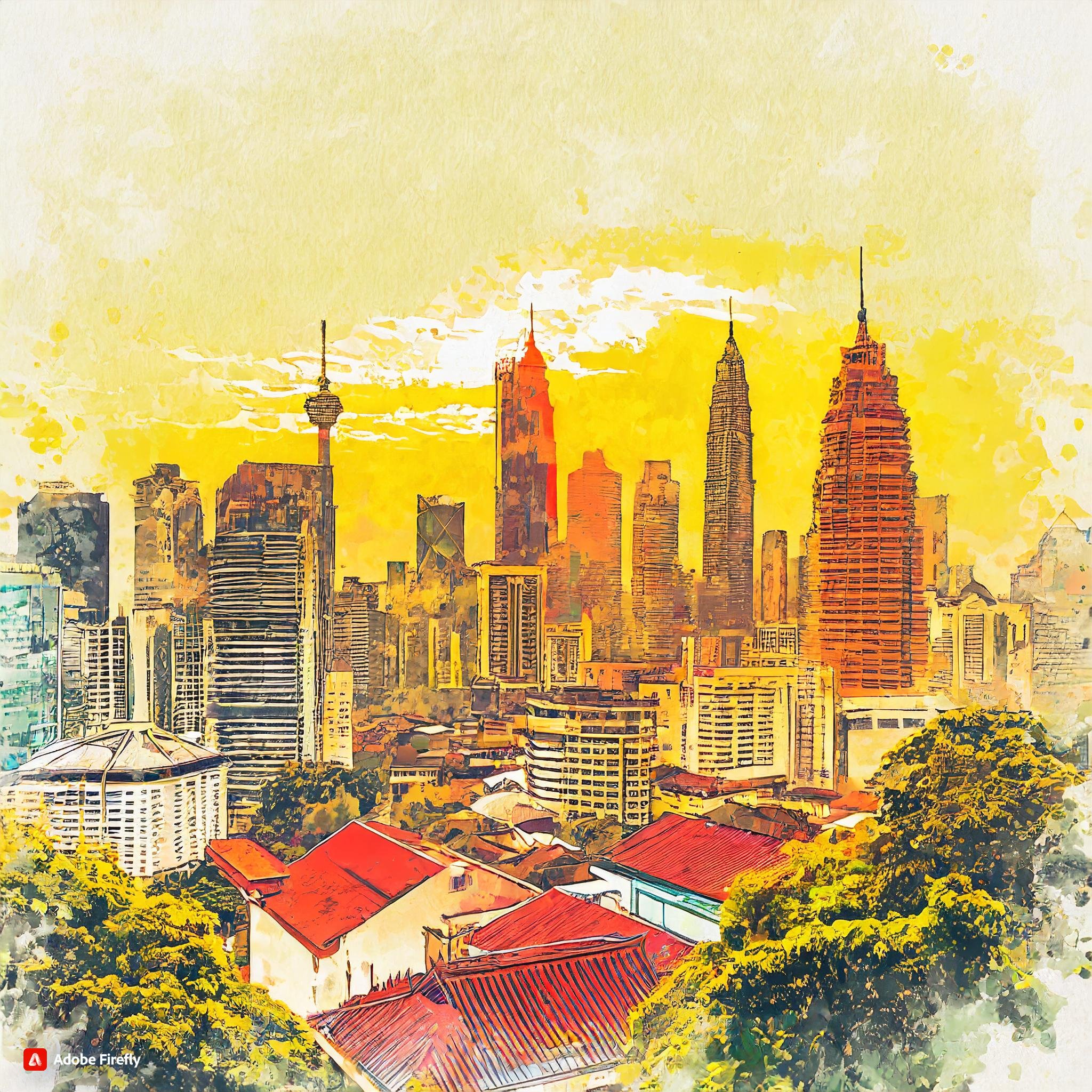 AIで描くクアラルンプールの街並み｜Malayan Dragon