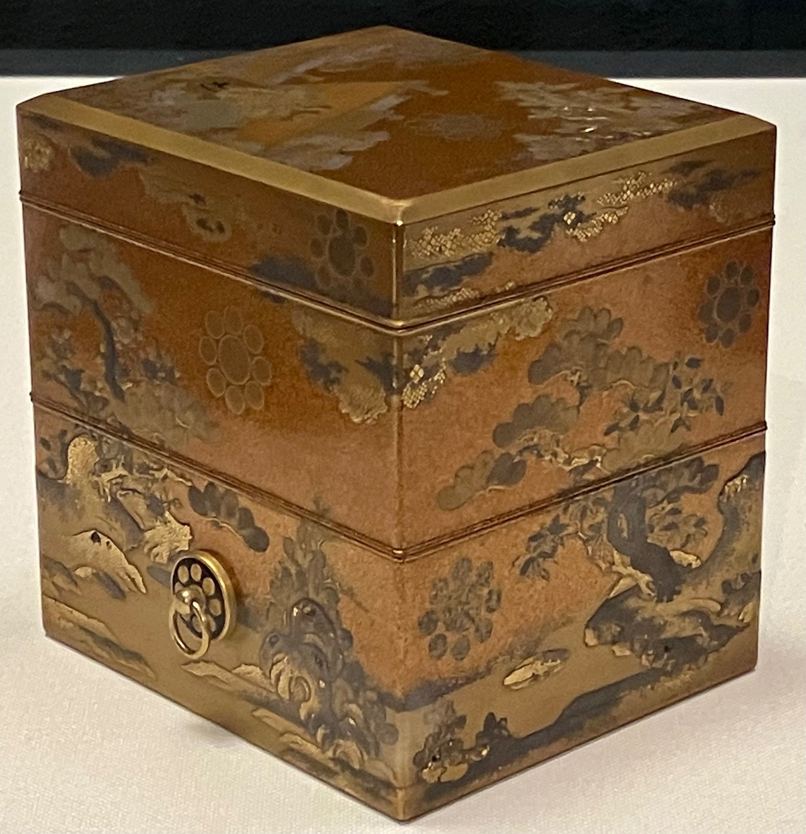 超限定無事終了‼️JAPAN時代蒔絵「源氏物語　須磨　明石」御膳5客 源氏物語を楽しむ1】源氏物語蒔絵@東京国立博物館1/2｜らら