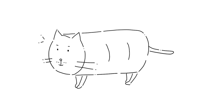 恵方を向いたつもりの恵方巻の猫のイラスト