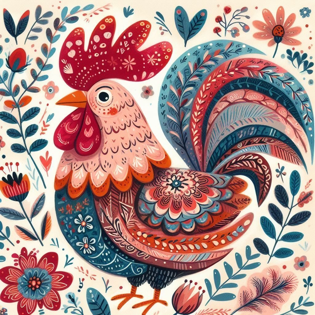 ビンテージ風 鶏のアート CHALLENGE CHICKEN COCK ニワトリ ビンテージ アニマル マリオネット