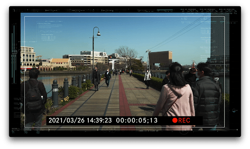 Eye Naviの歩行レコーダー画面のスクリーンショット
