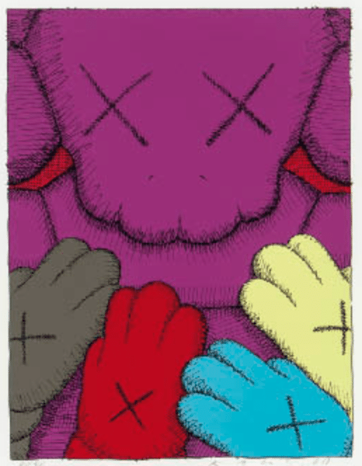 真作保証 KAWS カウズ URGE シルクスクリーン KAWS - URGE Grey Original Silkscreen Serigraph Art Print