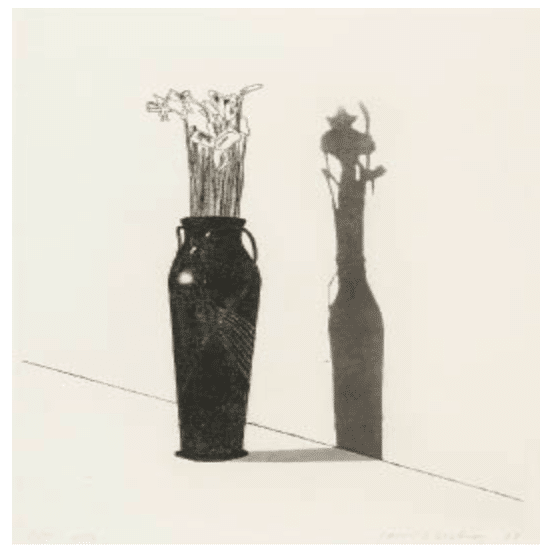 デビッド・ホックニー】版画 / エッチング・アクアチント 「花瓶と花