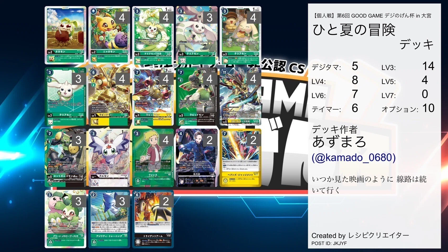 デジモンカード】運命の輝き！ラピッドモン！｜まろ(ゴーケン)