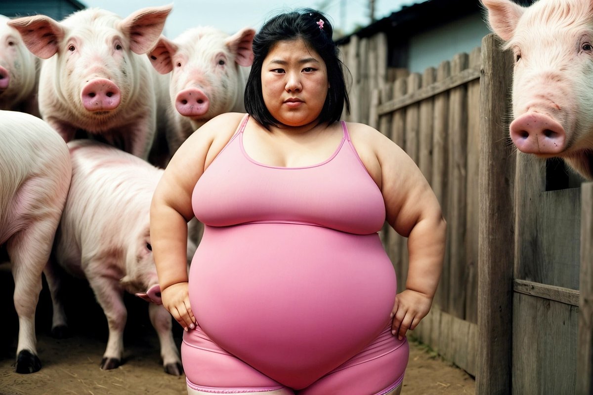 太っている女性,（肥満）,フリー写真,ダイエット,AI画像生成,無料（フリー素材）02