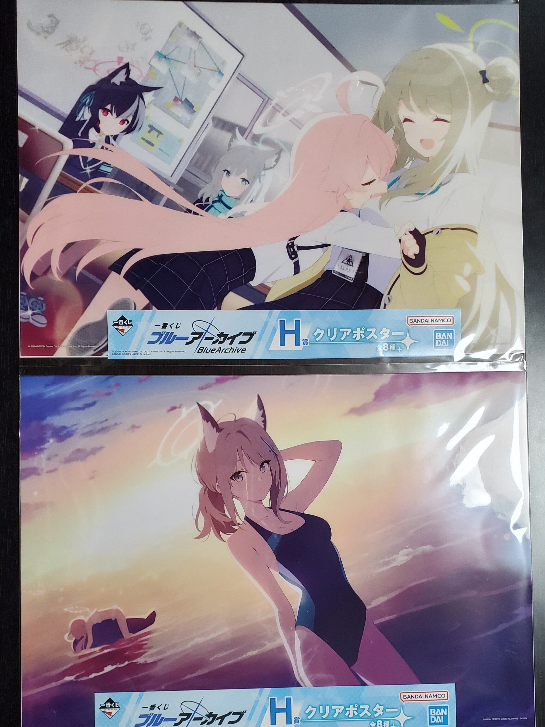 ブルーアーカイブ　一番くじ　K賞　クリアポスター&クリアカード　15種　コンプ 中古】クリアポスター 全15種セット A3クリアポスター＆クリア