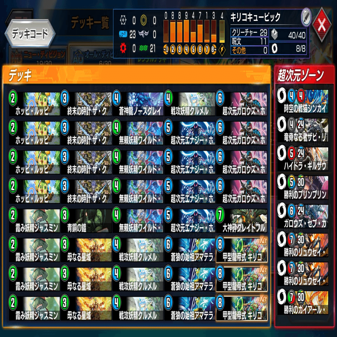 デッキ】青緑キリコ³【デュエプレ】｜7B