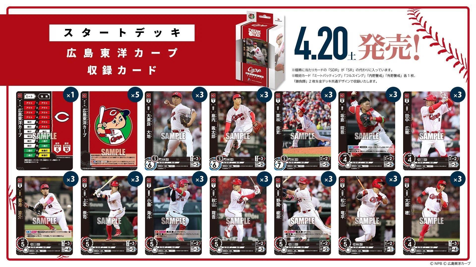 プロ野球カードゲームDreamOrderのスタートデッキに関する所感① 