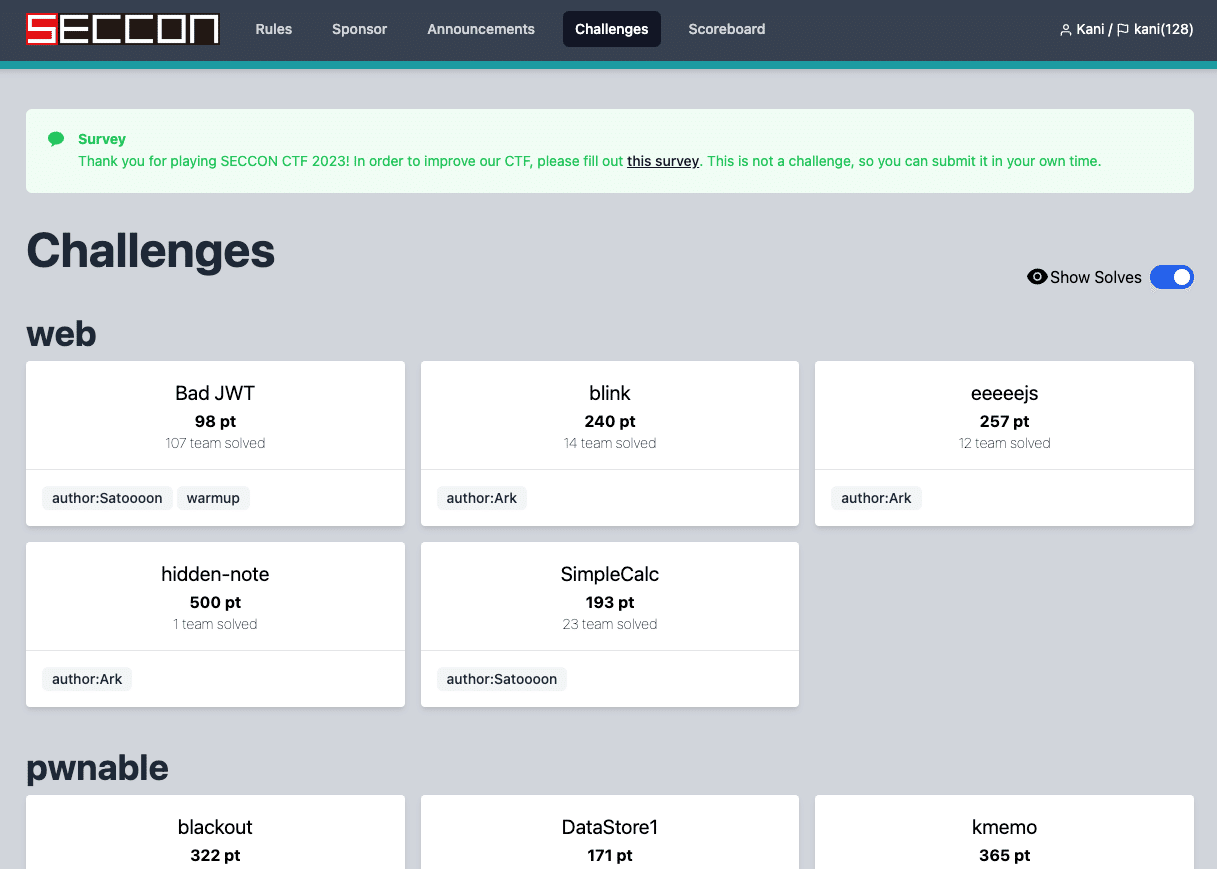 SECCON CTF 2023 予選に参加してみたのでwriteup｜ONE CAREER