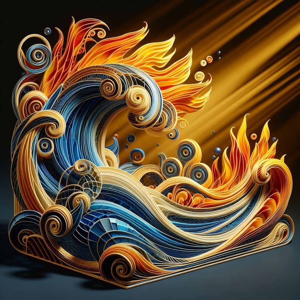 ステンドグラス de 立体的 @Bing ＋プロンプト｜茜町春彦