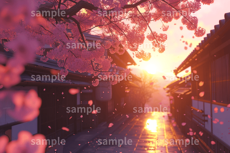 「和風テイストイラスト」のフリー素材3枚セット｜日本の街並み・デザイン・イメージ画像に