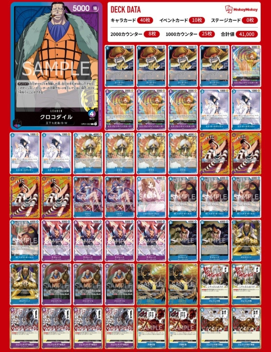 本格構築 【青紫クロコダイル】デッキ メイン＆ドン＆二重スリーブ 本格構築 【青紫クロコダイル】デッキ メイン＆ドン＆二重スリーブ