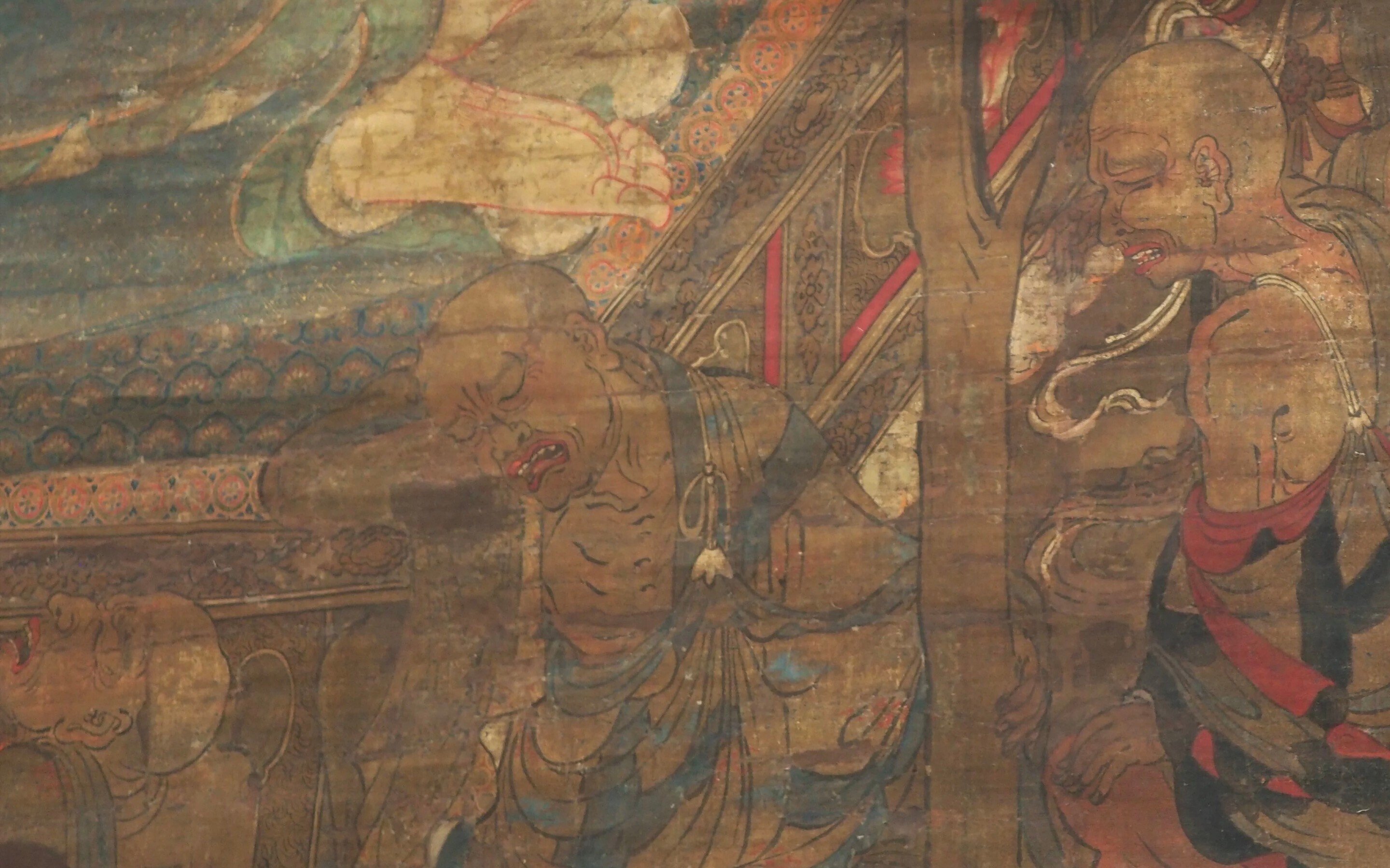 「釈迦涅槃図 日近山日遍花押」明和七年 木版刷り 1枚|仏教美術 仏像 和本 釈迦涅槃図 日近山日遍花押」明和七年 木版刷り 1枚|仏教美術