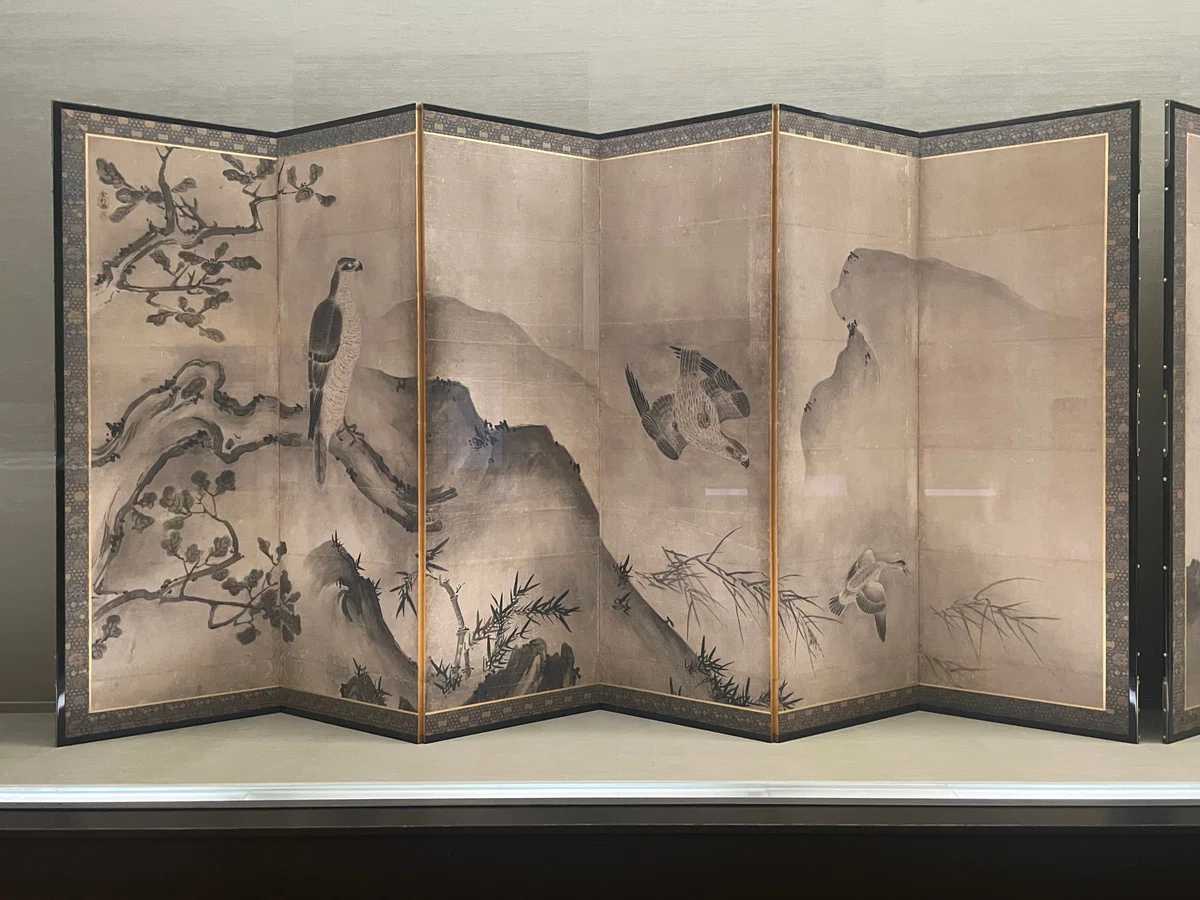 清水東陽鳩水墨画 っぽかっ
