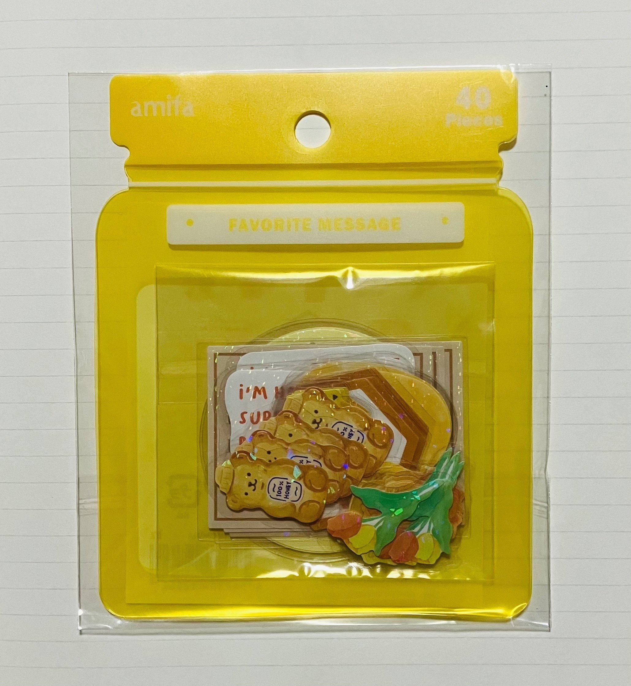 amifa フレークシール フェイバリットメッセージ｜えいみ