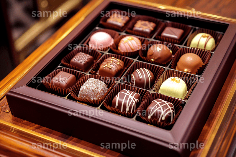 「チョコレートの詰め合わせ」フリー素材3枚セット｜バレンタイン・イベント・プレゼント・ギフトのイメージ画像に｜FREE