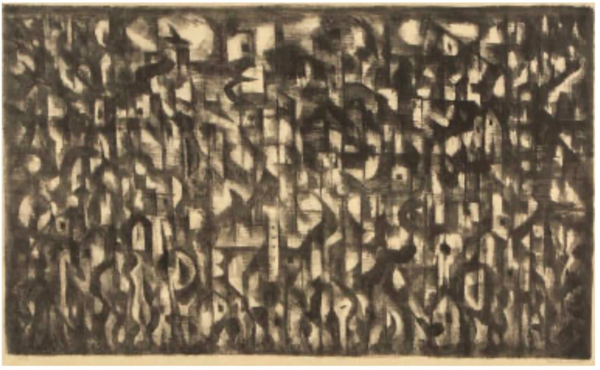 難波田龍起　抽象画 リトグラフ 難波田龍起】 版画/リトグラフ 「石の時間」 査定 買取 致します