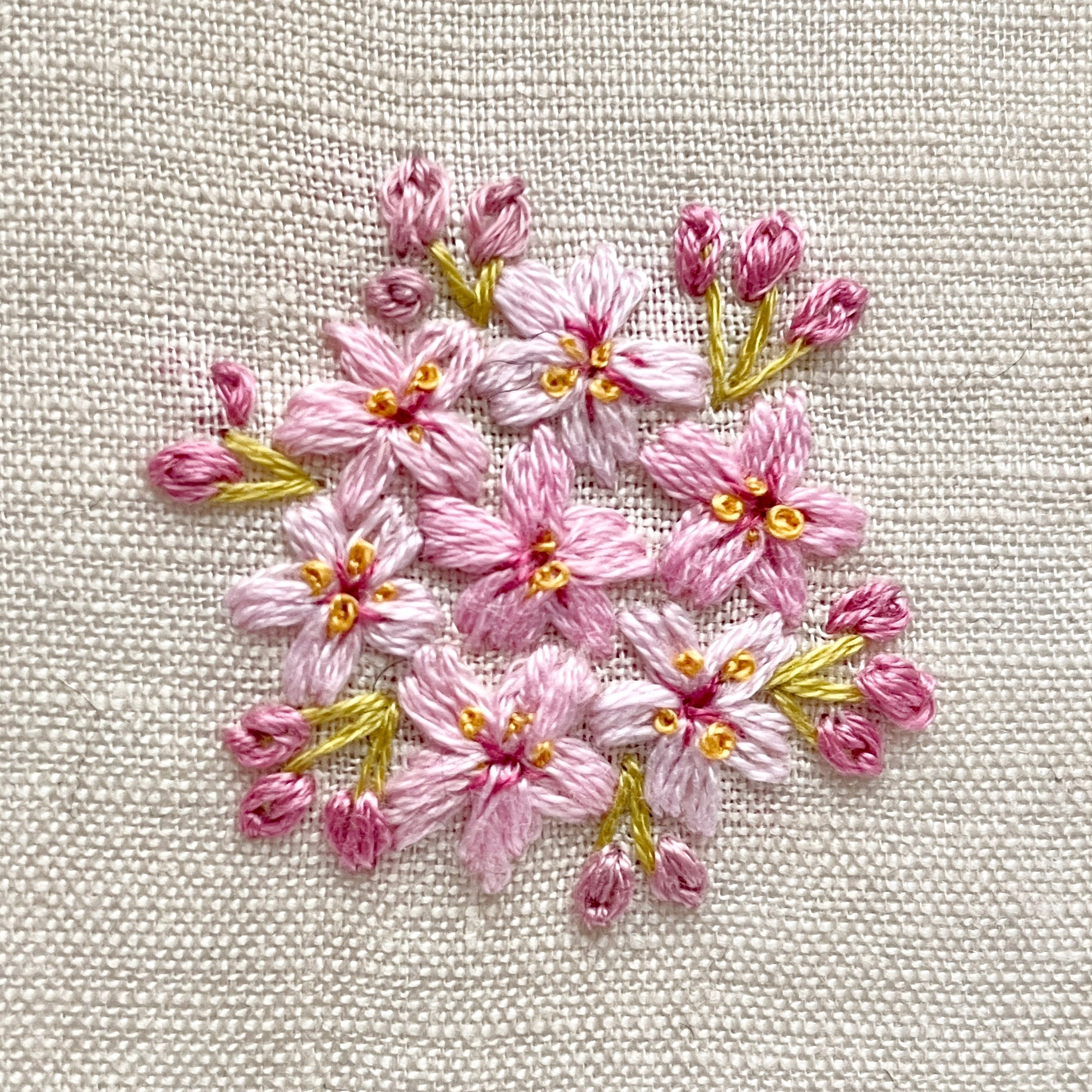 無料刺繍図案「桜」PDF|tukuru Risa broderie 無料刺繍図案「桜」PDF|tukuru Risa broderie