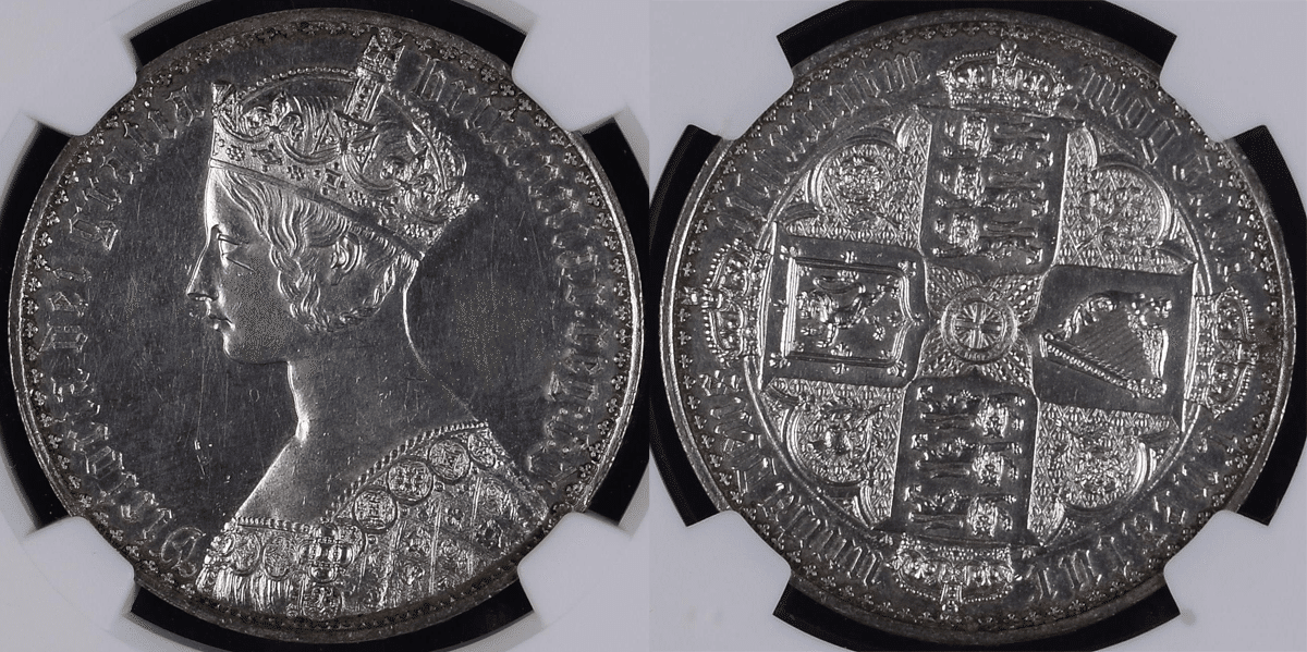イギリス|1847年ヴィクトリア女王ゴチッククラウン銀貨 イギリス|1847年ヴィクトリア女王ゴチッククラウン銀貨