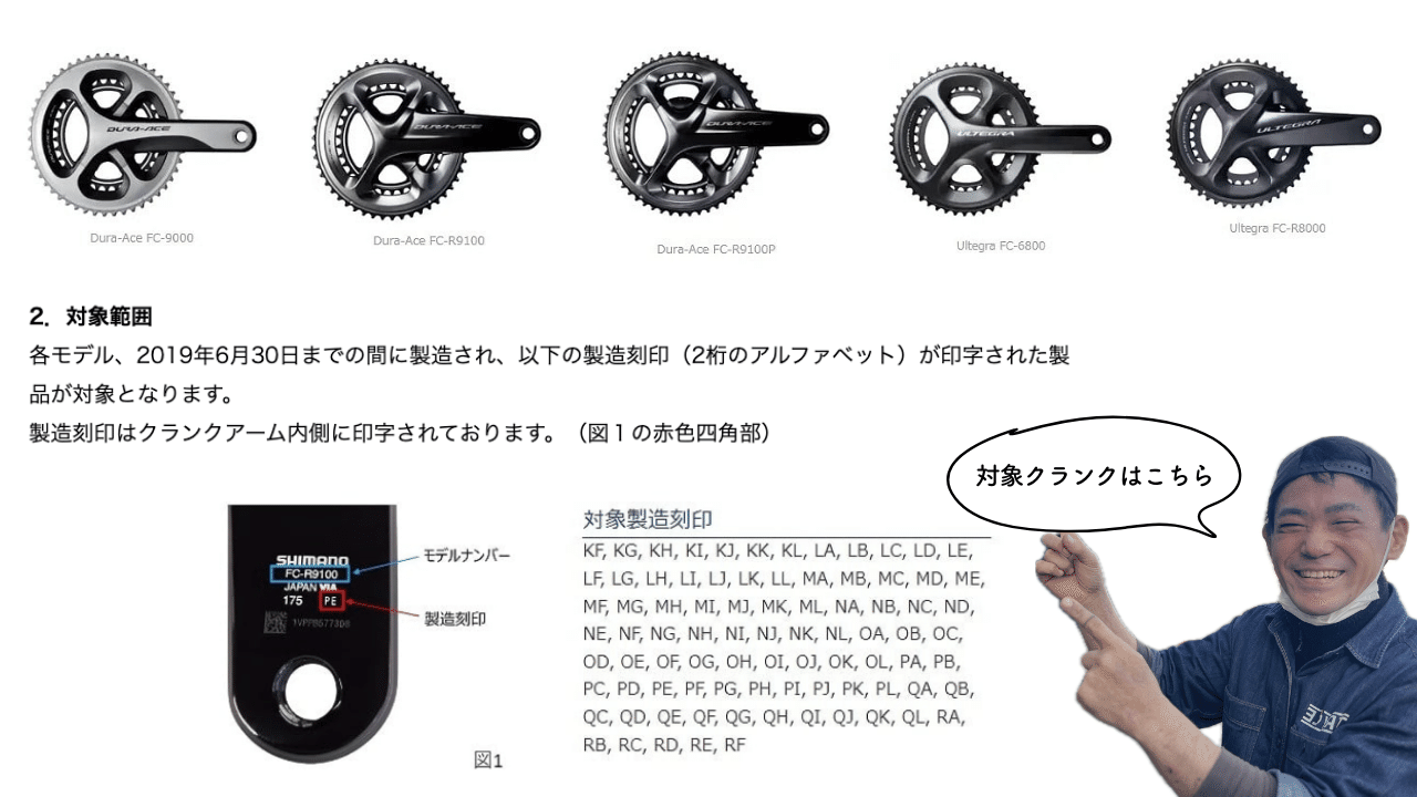 ⚠️リコール対象品 シマノ FC-R9100 172.5mm クランクアームのみ