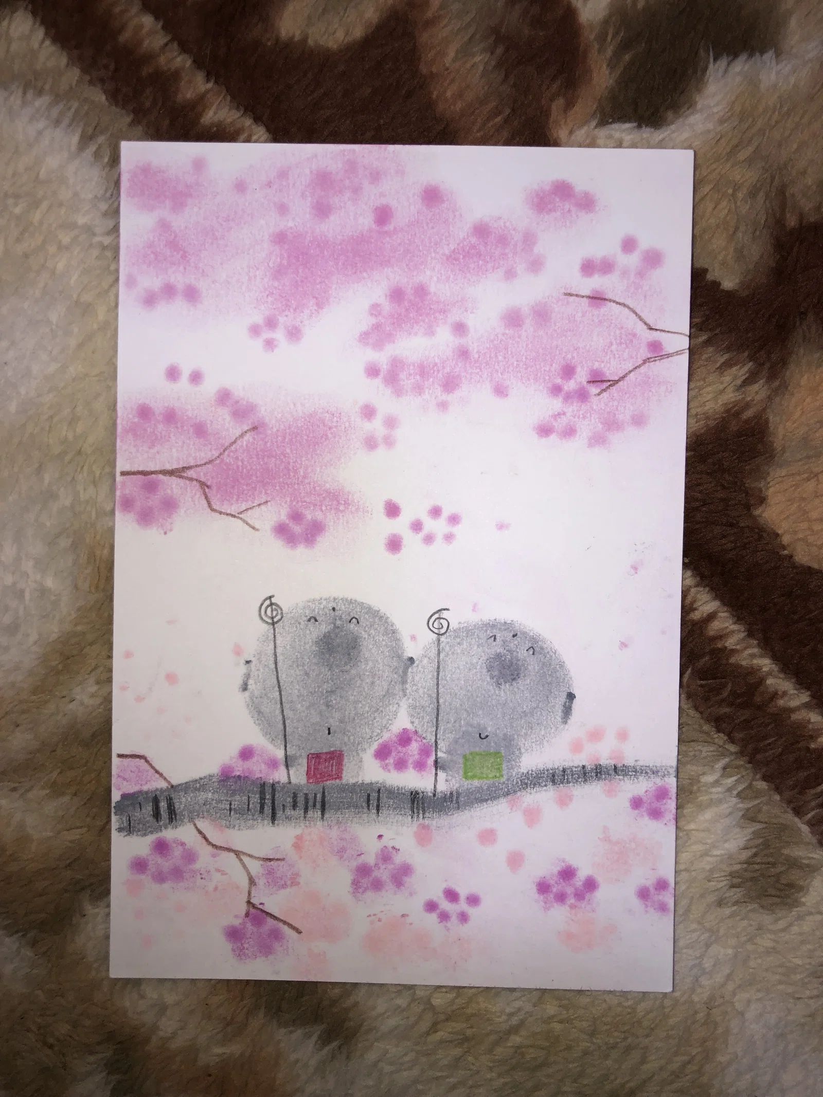 私が描いたパステル画のお地蔵さんシリーズです❗️｜まる