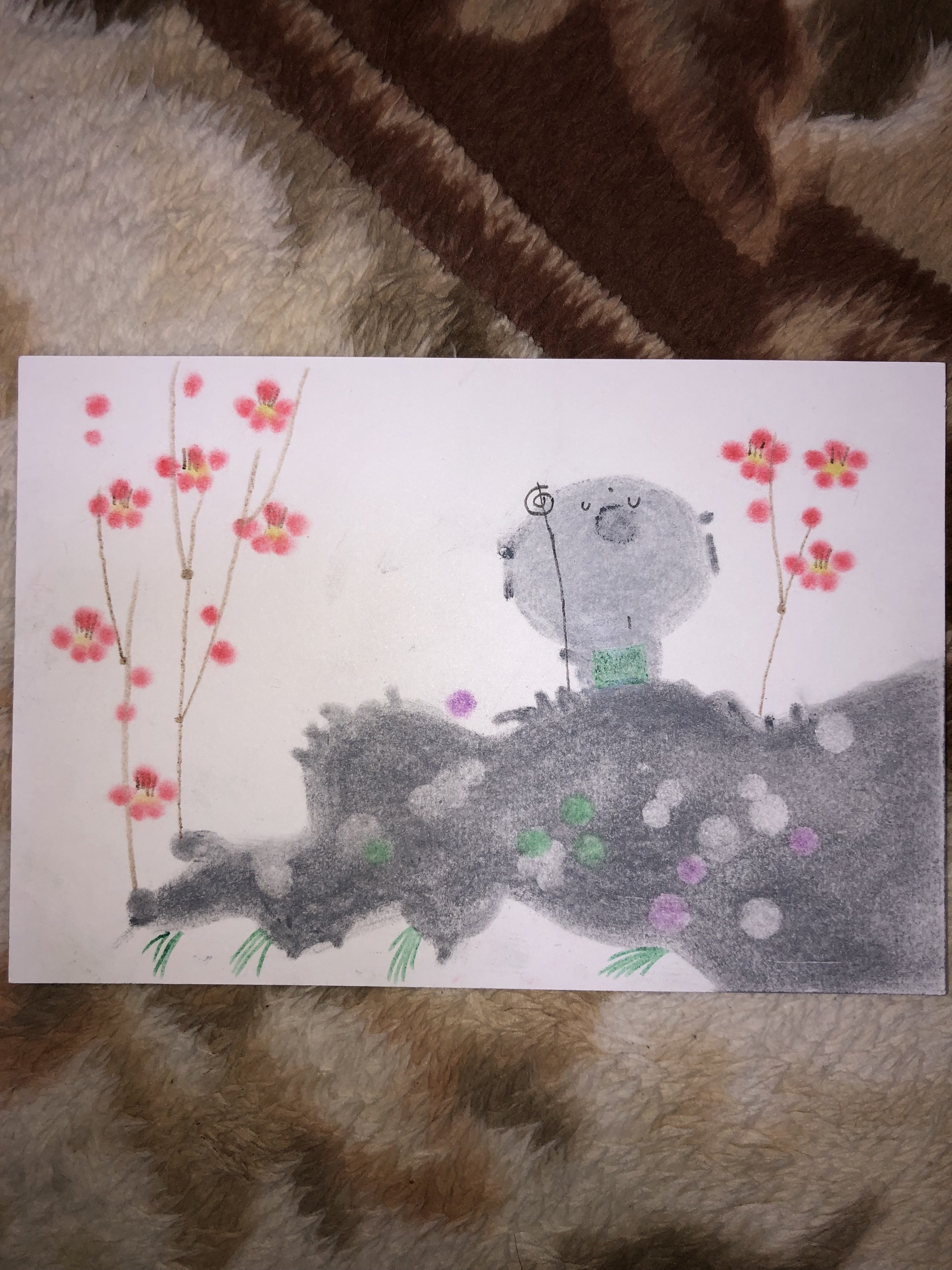 私が描いたパステル画のお地蔵さんシリーズです❗️｜まる
