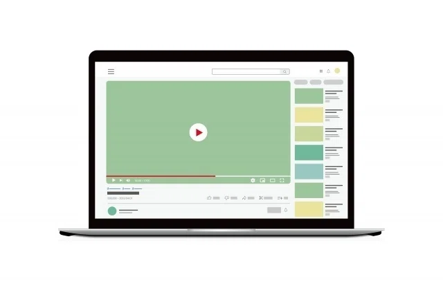 YouTubeのUIのような画面