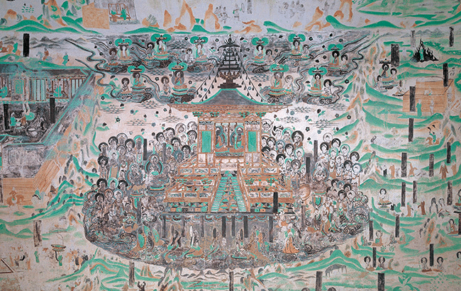 骨董市　掘り出し品中国時代　敦煌莫高窟壁画 人物像 AK1780B10-5 骨董市 掘り出し品中国時代 敦煌莫高窟壁画 人物像 AK1780B10-5