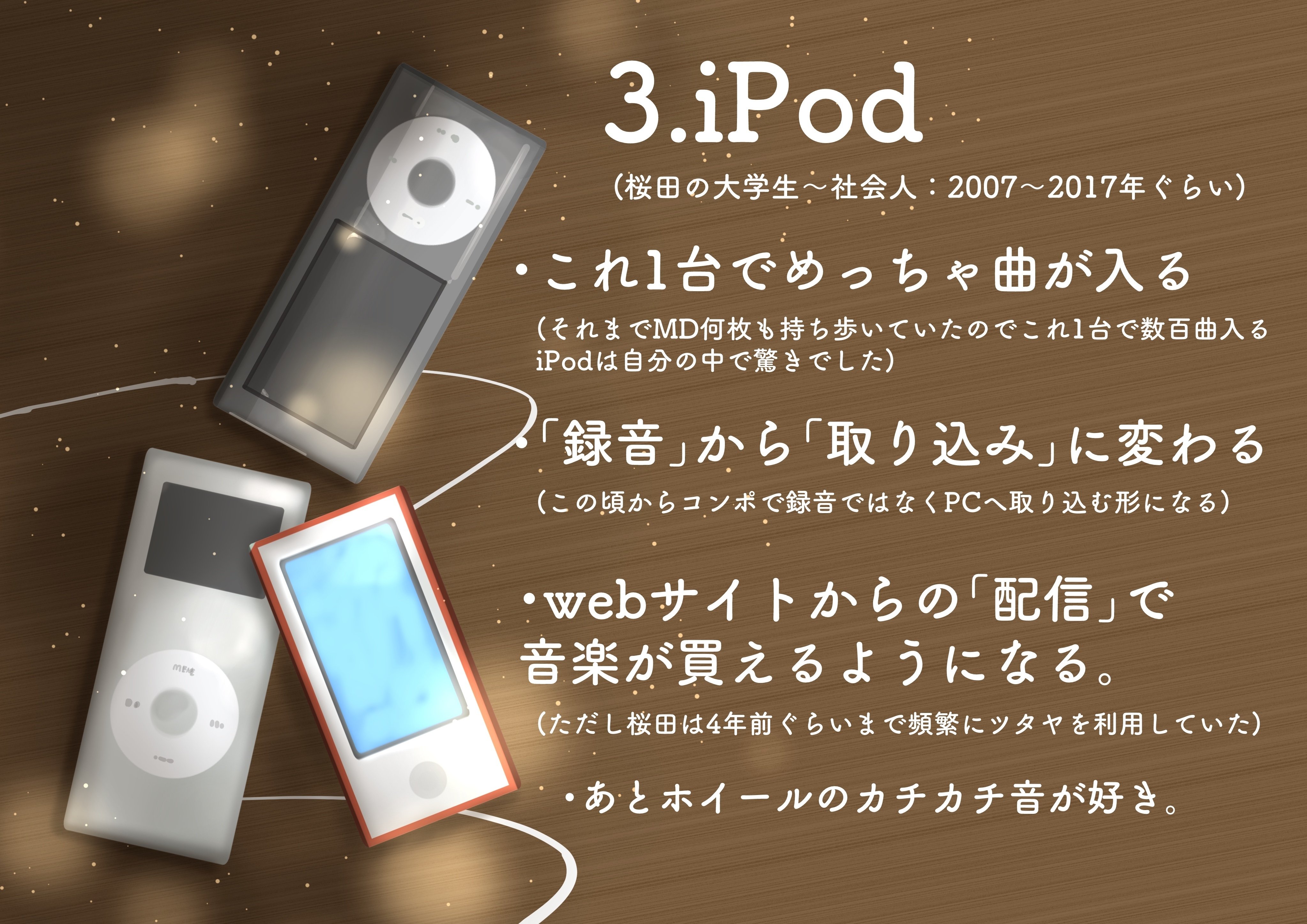 僕が持ってた歴代携帯音楽プレーヤーの話｜桜田千尋
