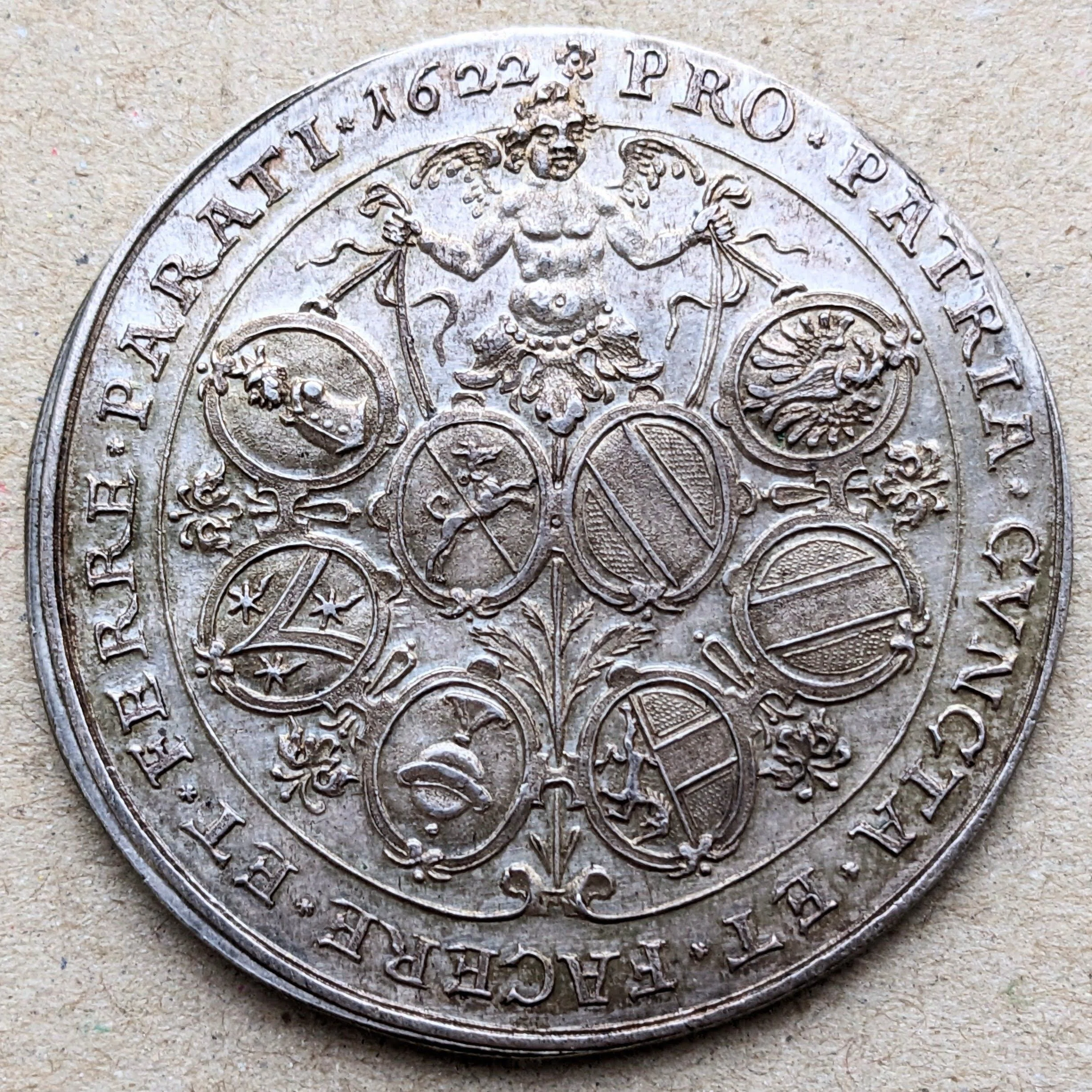1622年 ウルム 都市景観 1/2ターラー銀貨 (1622 Ulm Reichsstadt 1/2