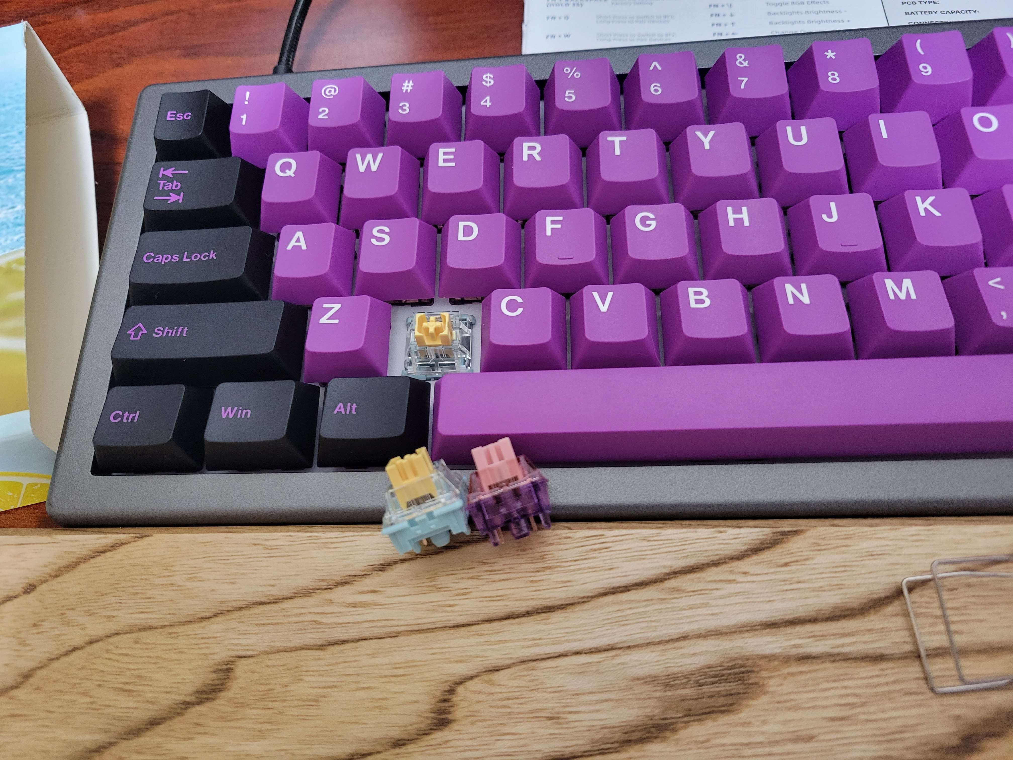 2.4G無線Corne Cherry（紫色） 2.4G無線Corne Cherry（紫色）