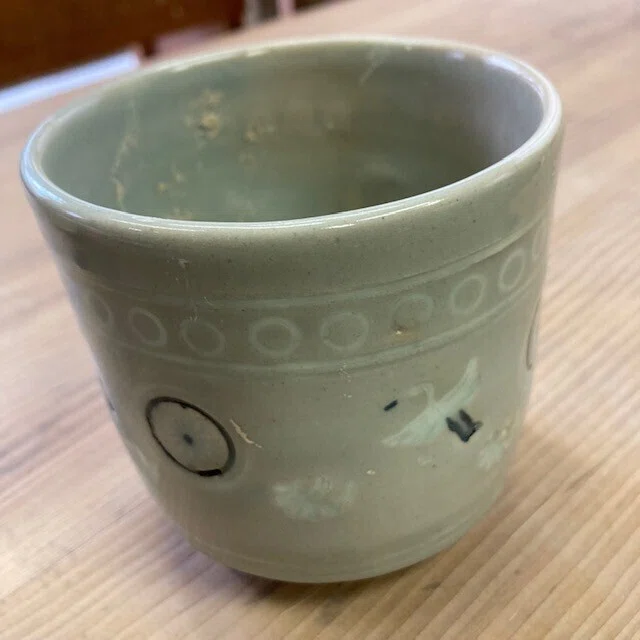 御本狂言袴数茶碗10客 八幡窯製 硬かっ