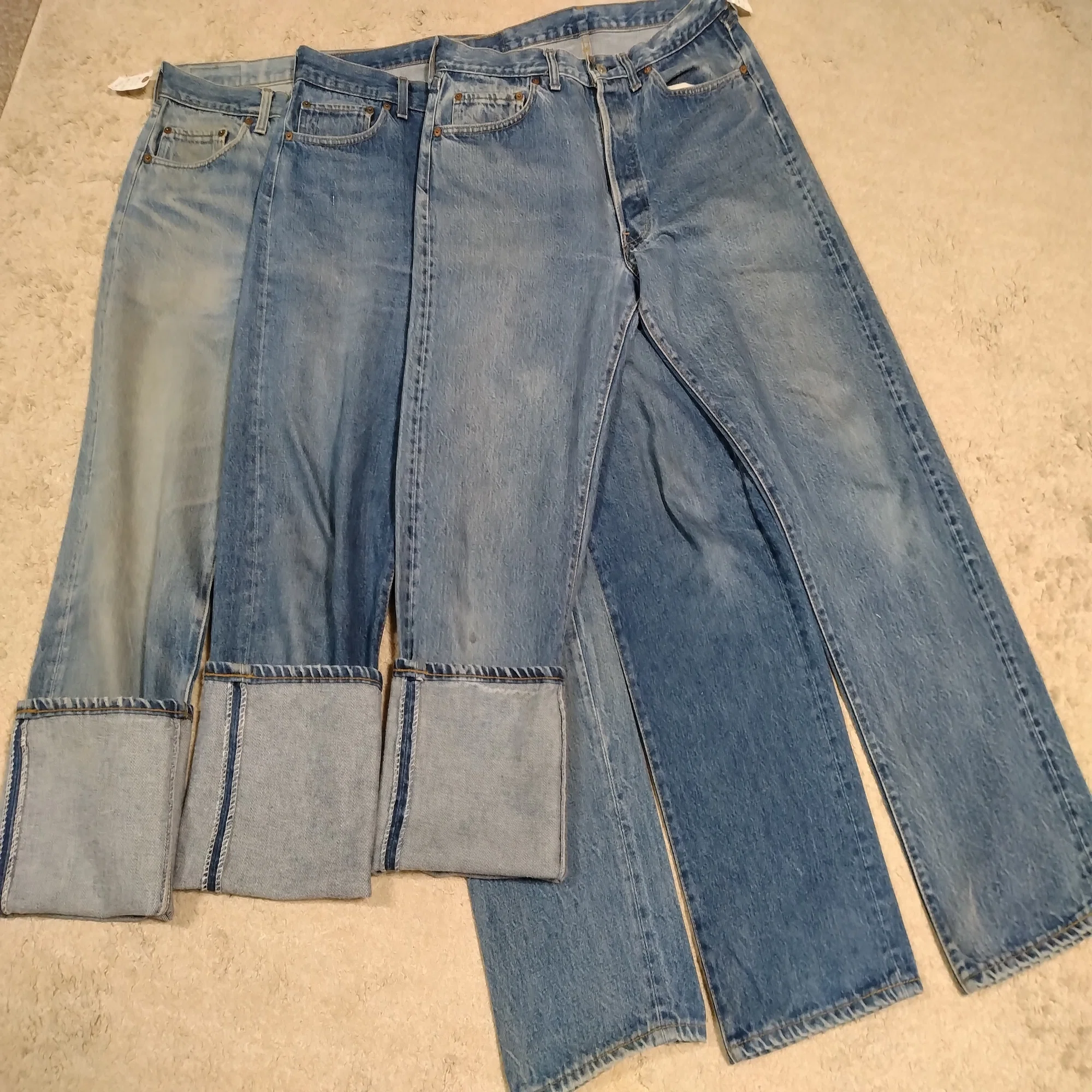 82年USA製リーバイス501 W33 股下78cm 黒カン 内股シングル 80s LEVIS 501